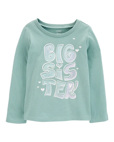 Toddler Big Sister Long-Sleeve Graphic Tee