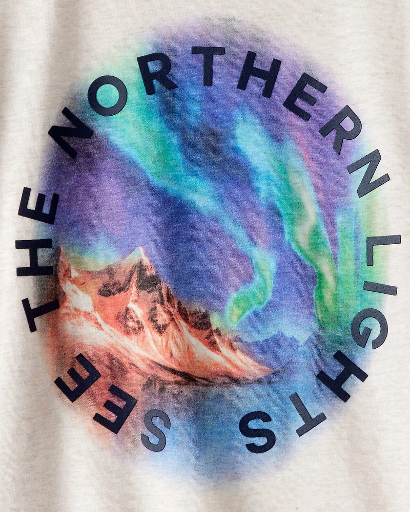 Boys Northern Lights Adventure Graphic Tee - Cream