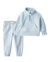 Baby Girl 2-Piece DayDream Fleece Quarter-Zip Pullover Sweatshirt & Joggers Set - Blue