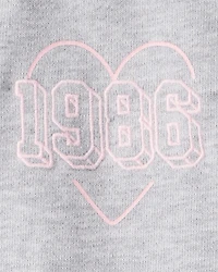 Kid 1986 Heart Varsity Jacket - Grey