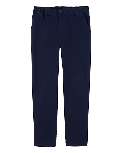 Girls Stretch Chino Uniform Pants - Navy
