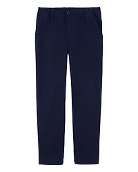 Girls Stretch Chino Uniform Pants - Navy