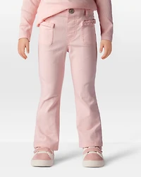 Toddler Girl Cotton Flare Pants - Pink