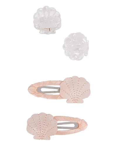 Toddler 4-Pack Seashell Hair Clips