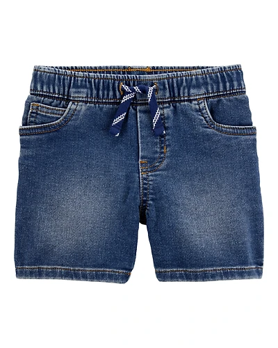 Toddler Pull-On Denim Shorts - Navy