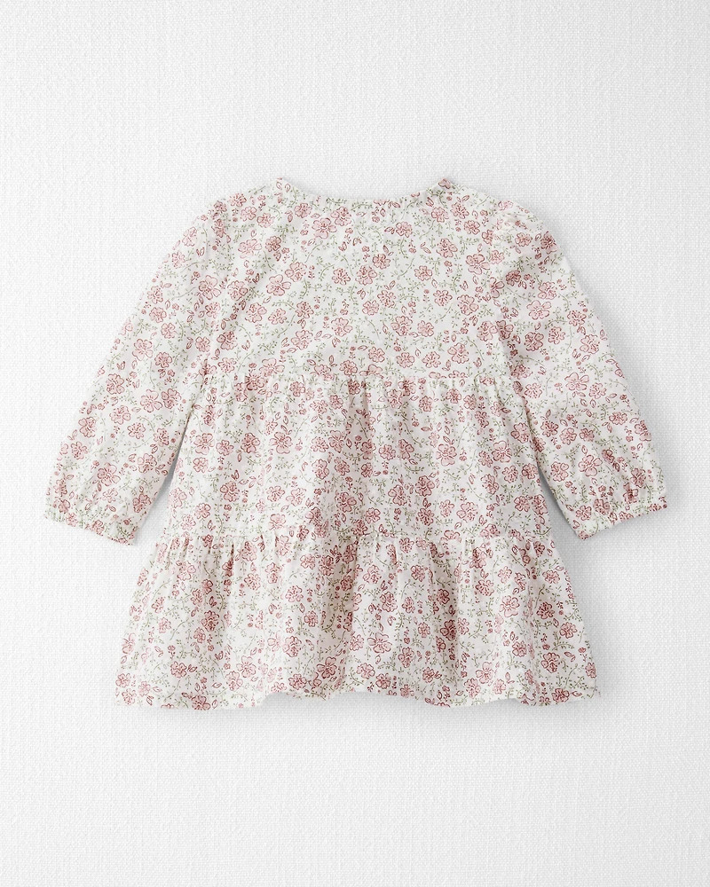 Baby Girl Organic Cotton Dress Prairie Blossom Print