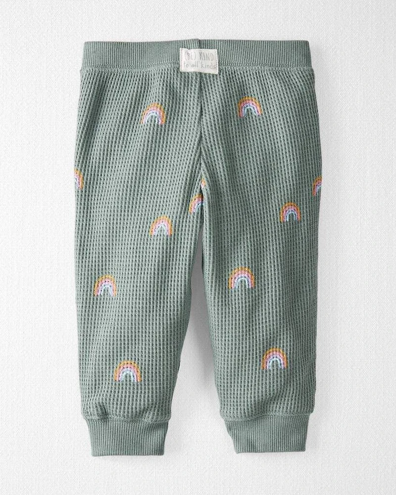 Baby Organic Cotton Waffle Knit Set Magical Rainbow Print