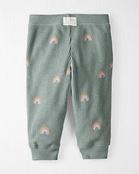 Baby Organic Cotton Waffle Knit Set Magical Rainbow Print