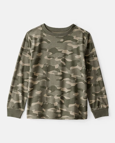 Boys Camo Long-Sleeve Tee - Green
