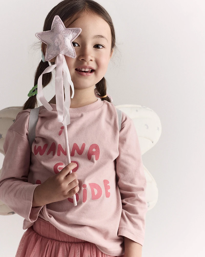 Toddler Girl 2-Pack Glitter Crown & Wand Set - Pink