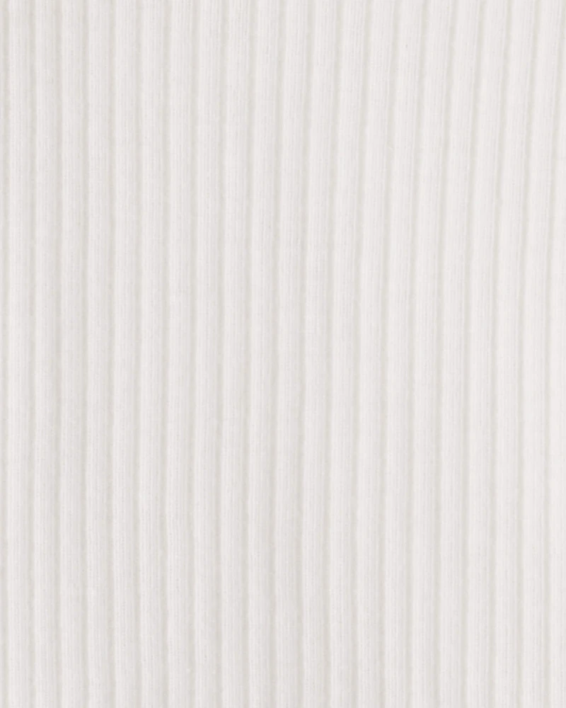 Baby 3-Piece Ribbed Outfit Set - Ivory