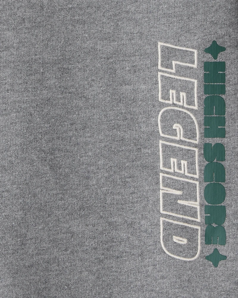 Boys Gaming Fleece Pullover Sweatshirt - Grey