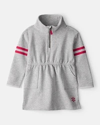 Toddler Girl Mock Neck Long-Sleeve Dress - Grey