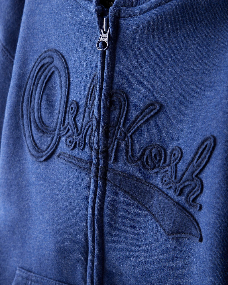 Boys DayDream Fleece OshKosh Logo Zip Jacket - Blue