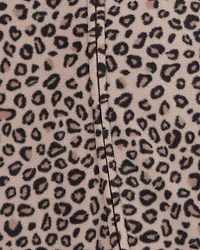 Baby Girl Leopard Print Loose Fit Long-Sleeve 2-Way Zip Sleep & Play Pajamas - Brown