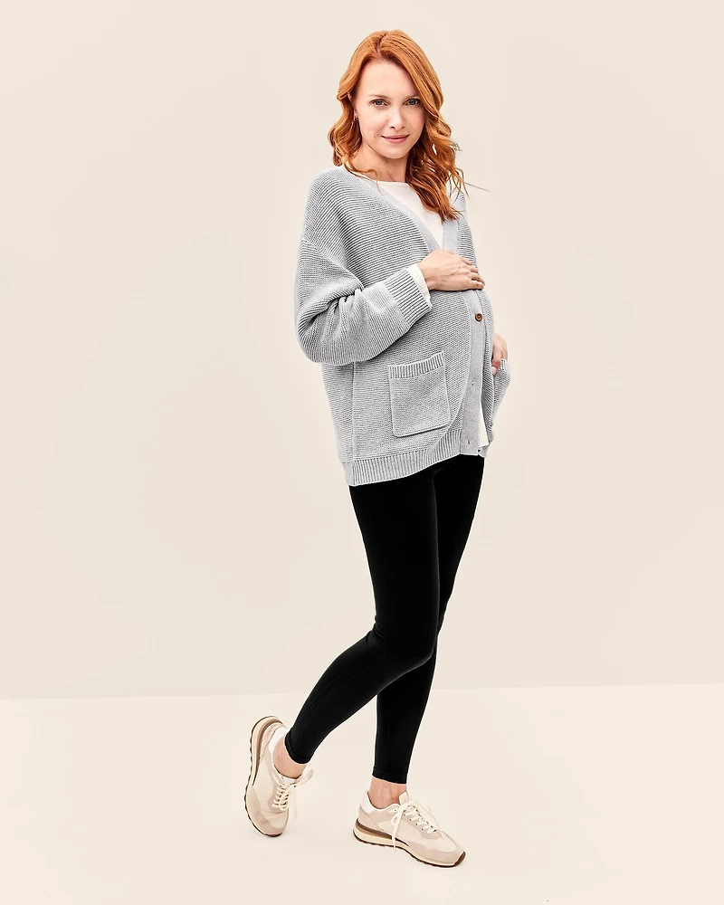 Adult Women's Maternity Oversized Essential Cardigan