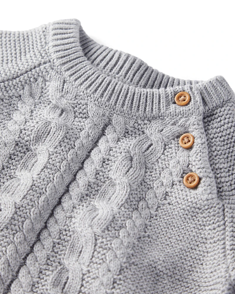 Baby 2-Piece Organic Cotton Cable Knit Sweater Set