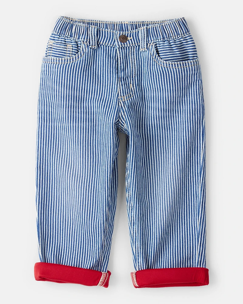 Toddler Neutral Hickory Denim Jeans - Blue