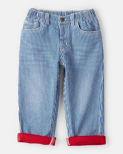 Toddler Neutral Hickory Denim Jeans - Blue