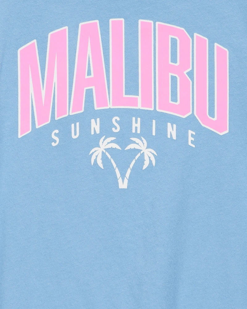 Kid Malibu Sunshine Short-Sleeve Graphic Tee - Blue