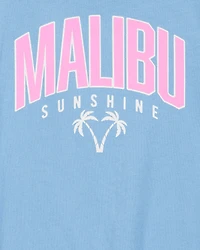 Kid Malibu Sunshine Short-Sleeve Graphic Tee - Blue