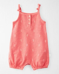 Baby  Romper Made with Organic Cotton Seahorse Print