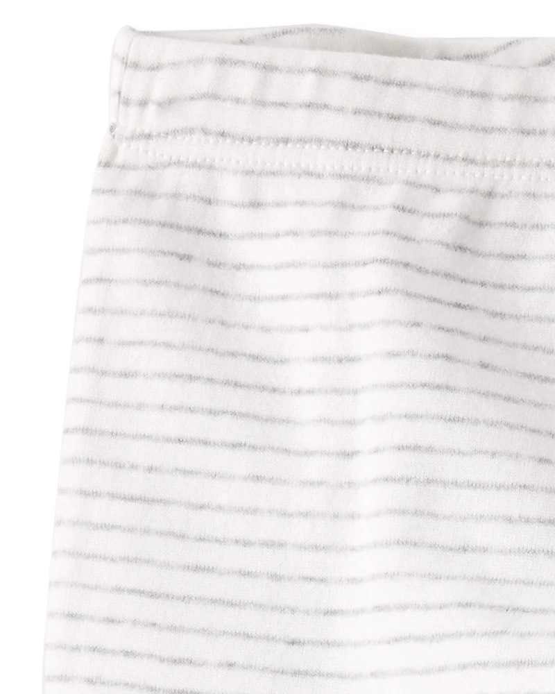 Baby 2-Pack Organic Cotton Rib Footed Pants