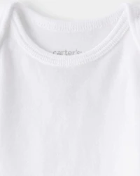 Baby 10-Pack Sleeveless Cotton Bodysuits - White