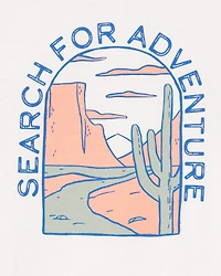 Toddler Adventure Short-Sleeve Graphic Tee - Cream