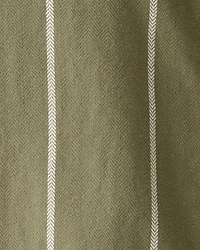 Boys Striped Cotton Long-Sleeve Button-Down Shirt - Green