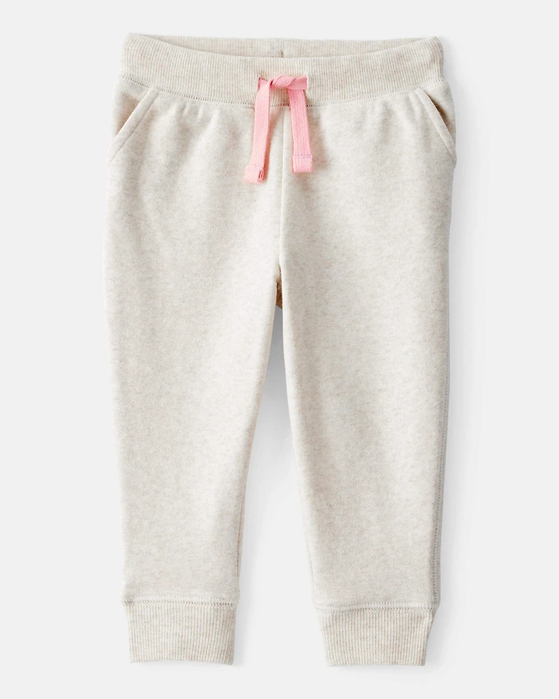 Baby Girl 2-Piece DayDream Fleece Fleece Hooded Zip-Up Jacket & Joggers Set - Cream, Pink