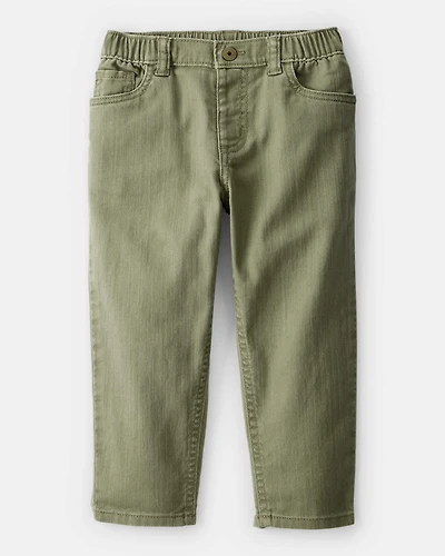 Toddler Boy Tapered 100% Cotton Twill Pants