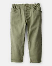 Toddler Boy Tapered 100% Cotton Twill Pants