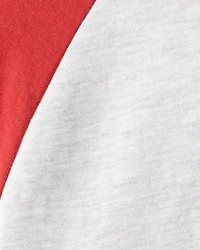 Boys Long-Sleeve Raglan Tee - White/Red