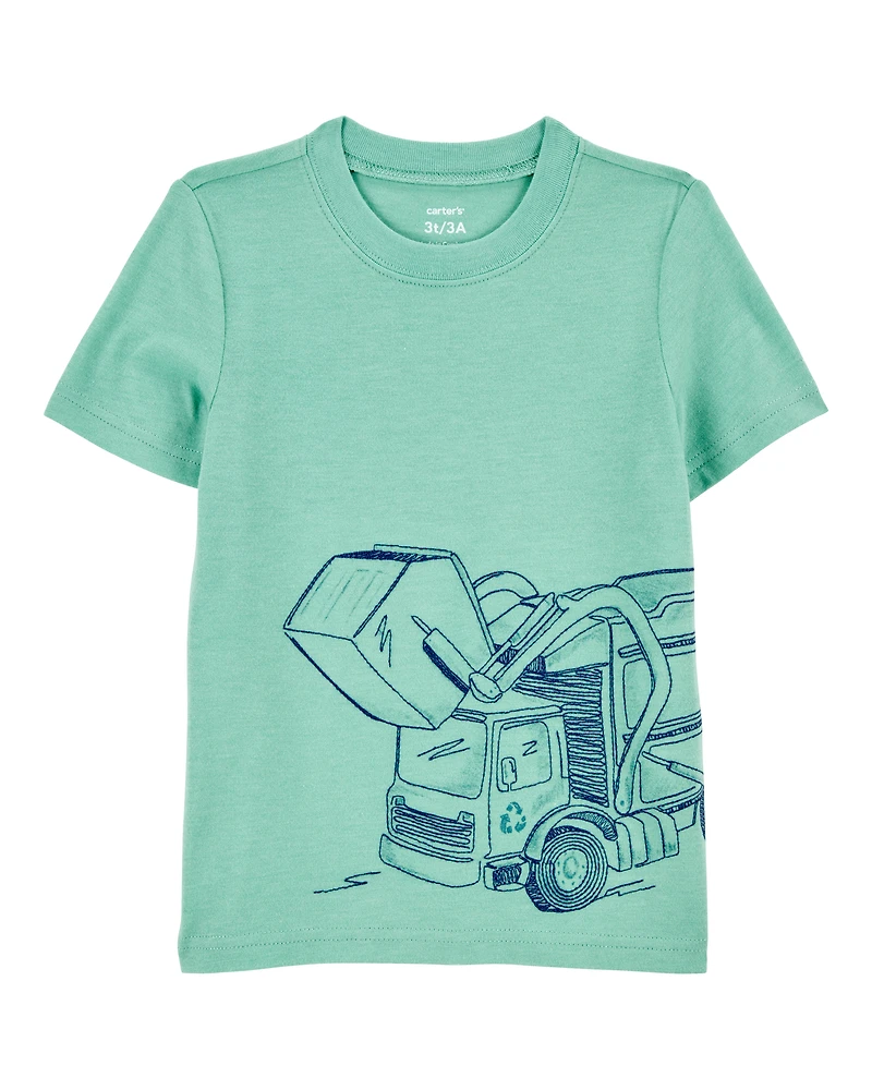 Baby Short-Sleeve Construction Tee - Green