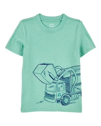 Baby Short-Sleeve Construction Tee - Green