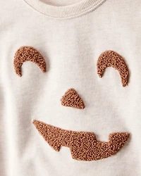 Toddler Boy Halloween Jack-O-Lantern Sweatshirt - Ivory