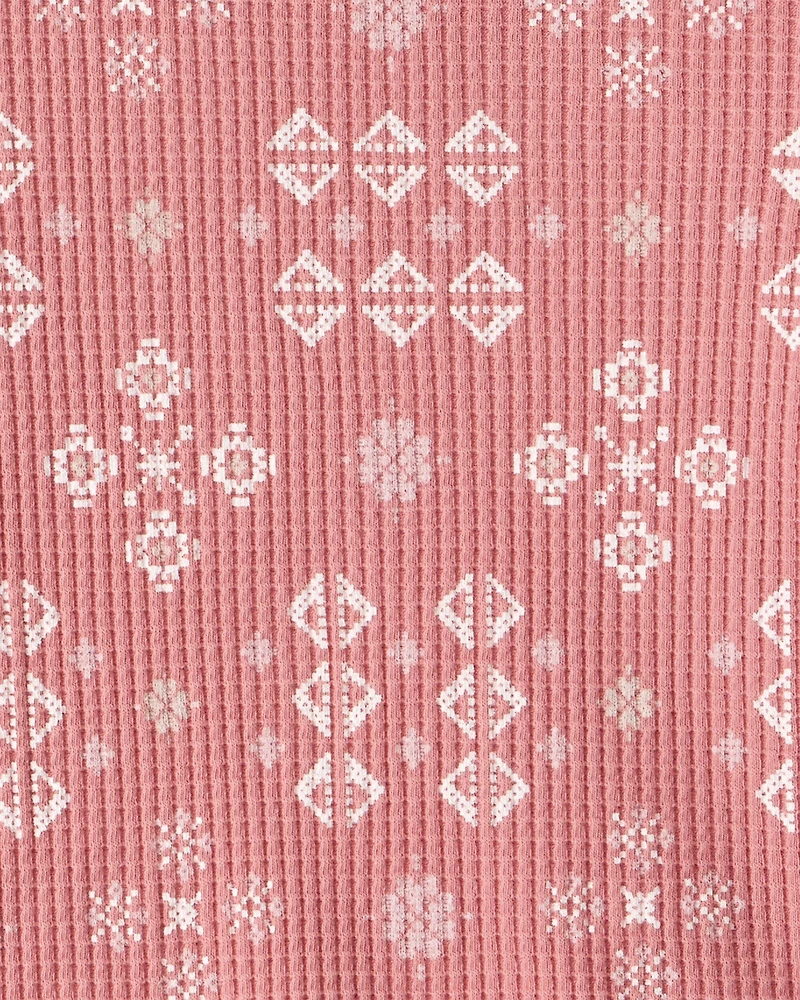 Girls Printed Long-Sleeve Graphic Tee - Pink