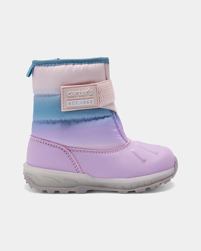 Toddler Girl Ombre Snow Boots - Blue/Purple