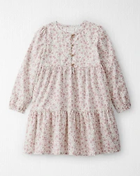Girls Organic Cotton Dress Prairie Blossom Print