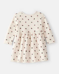 Baby Girl DayDream Fleece Holly Knit Dress - Ivory