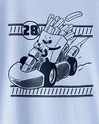 Toddler Boy Racing French Fries Short-Sleeve Graphic Tee - Blue