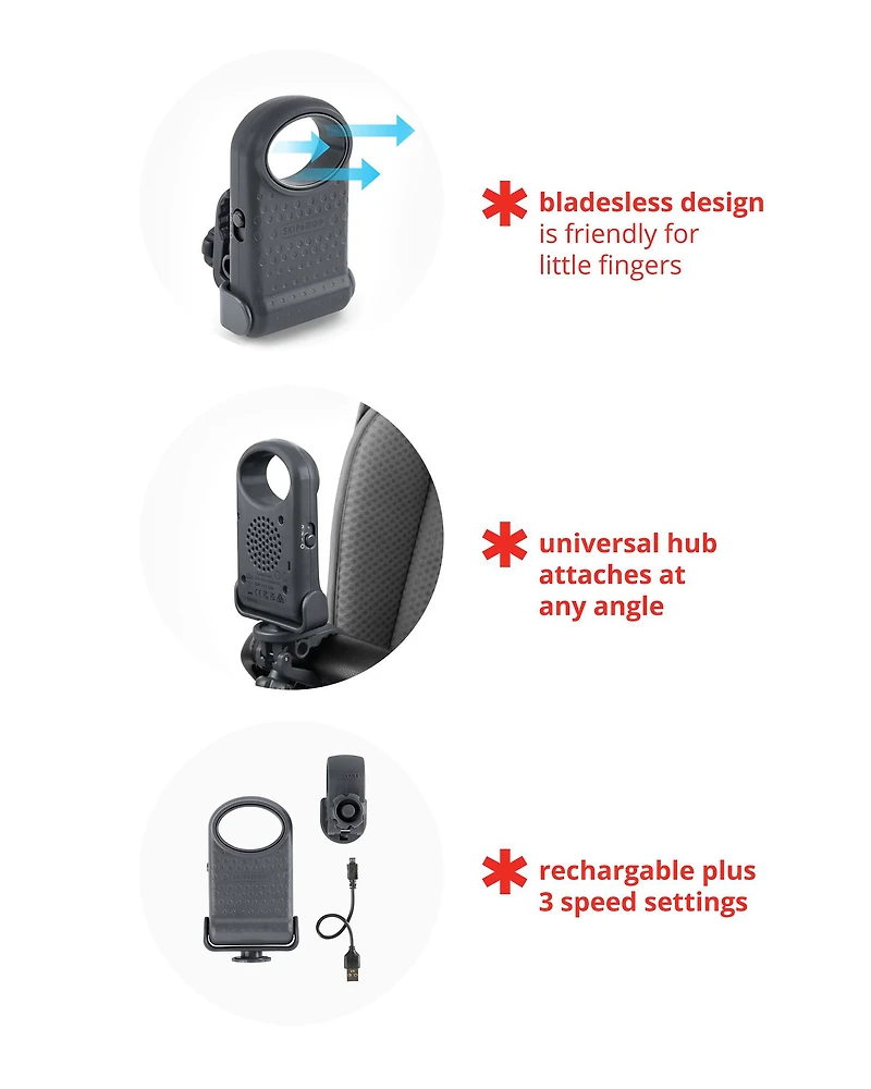 Stroll & Connect Bladeless Stroller Fan