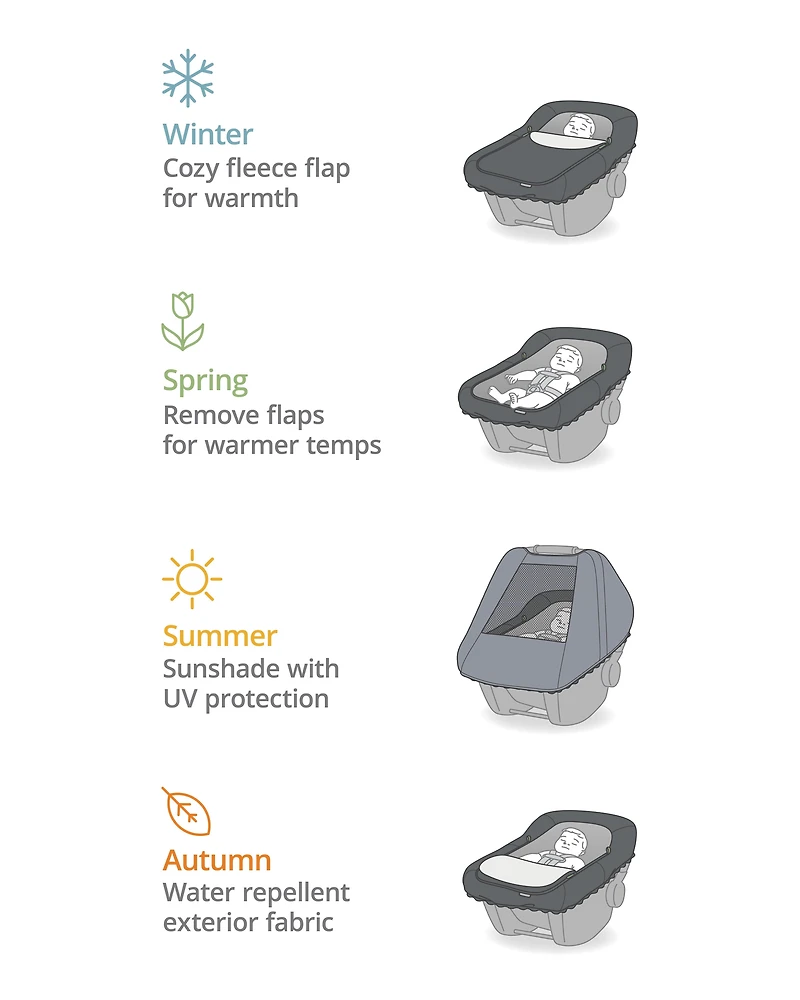 All Seasons Car Seat Cover - Oat