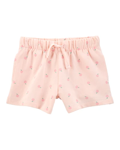 Baby Pull-On French Terry Shorts - Pink