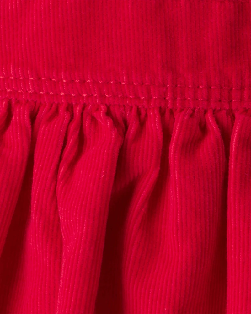 Baby Girl Corduroy Skirtall - Red