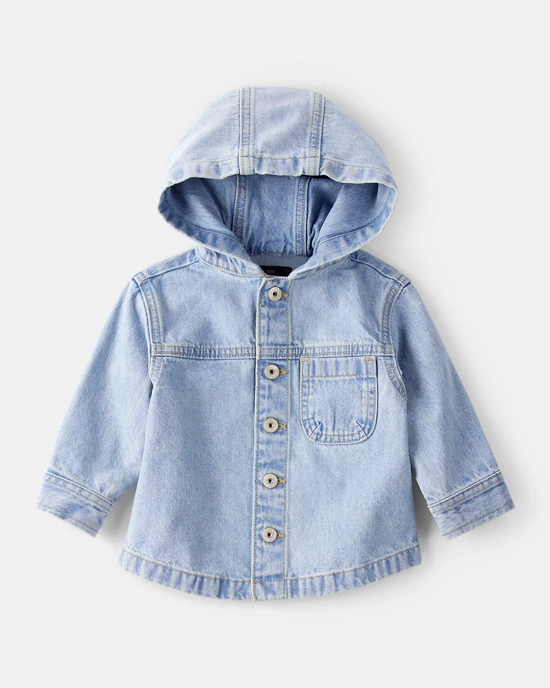 Baby Boy Denim Fashion Jacket - Rain Wash