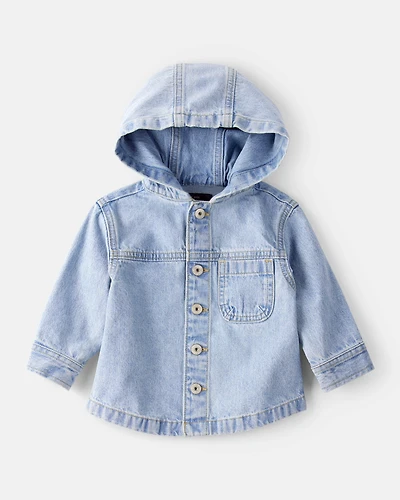 Baby Boy Denim Fashion Jacket - Rain Wash