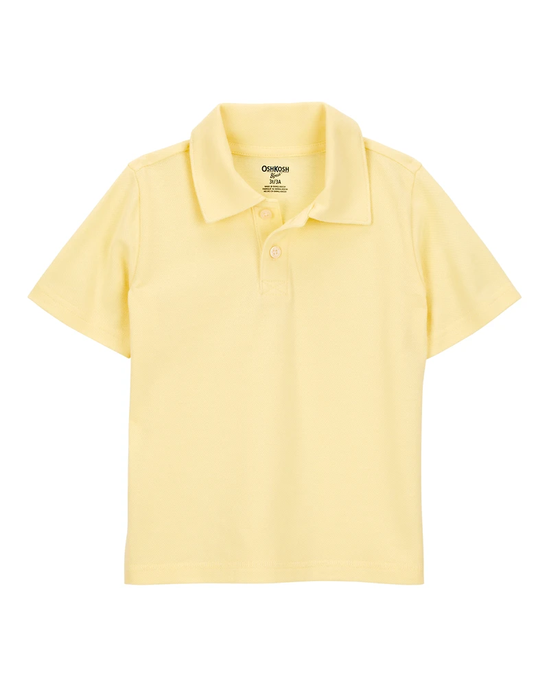Toddler Pique Uniform Polo Shirt - Yellow