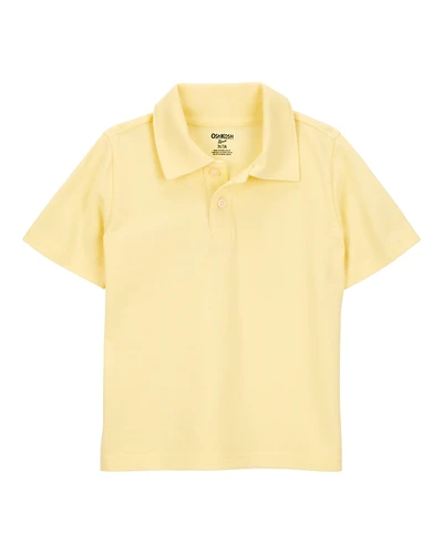 Toddler Pique Uniform Polo Shirt - Yellow
